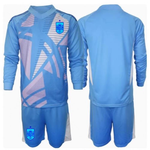 España Portero Primera Equipación Niños Eurocopa 2024 Manga Larga (+ Pantalones cortos)